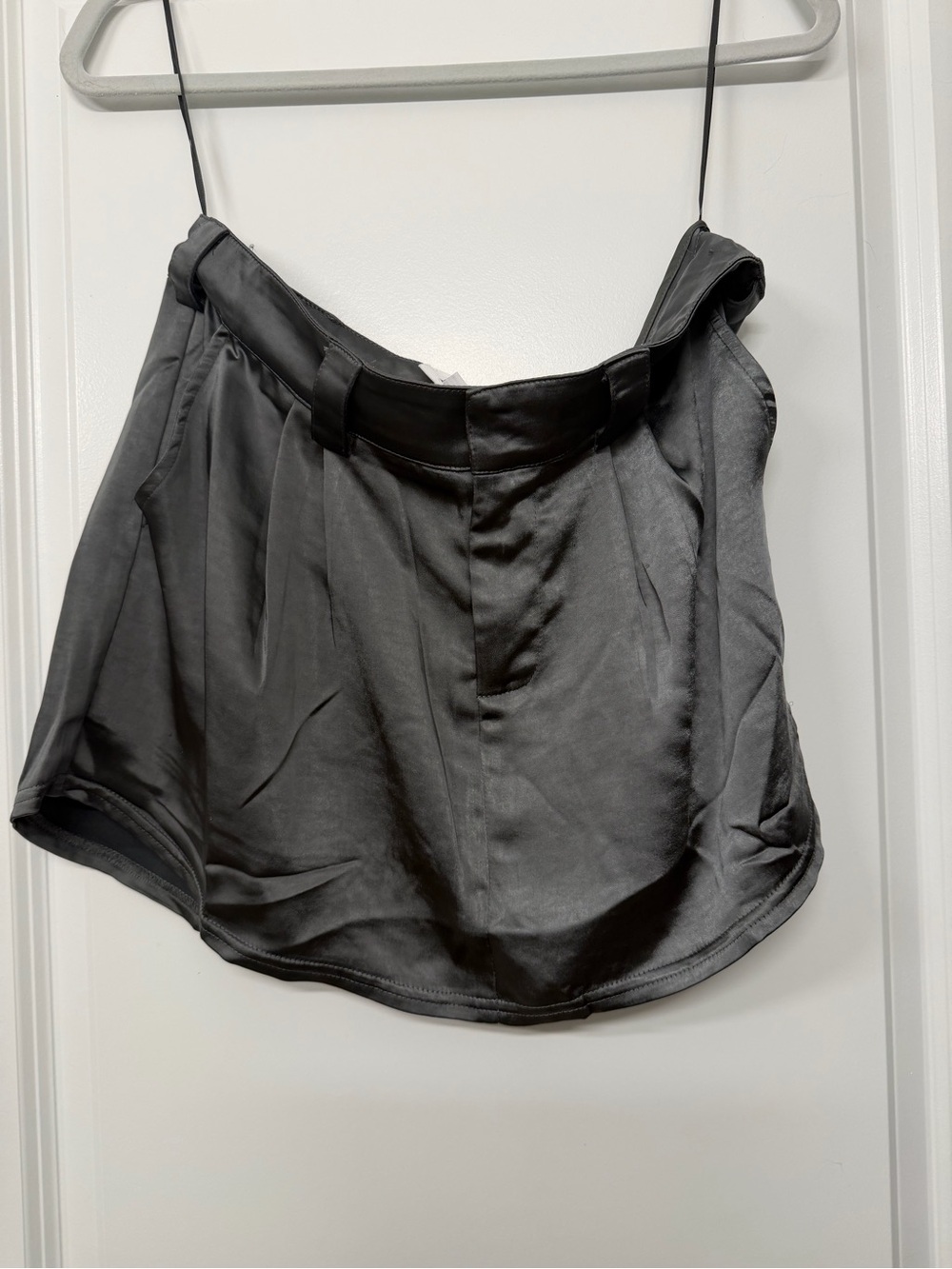 Women’s Grey Satin Skirt
